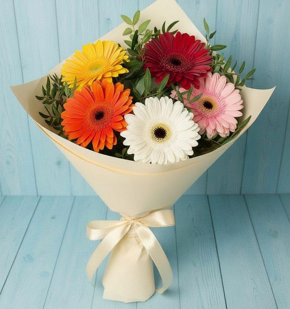 Букет цветов из: Герберы в Заозерном