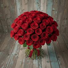 Букет 55 Красных роз Фридом #REPLACE_PRED# Заозерном