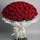 Букет 101 Красная роза Блэк Мэджик в Заозерном