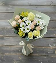 Букет цветов из:  Альстромерии, Розы и Хризантемы #REPLACE_PRED# Заозерном
