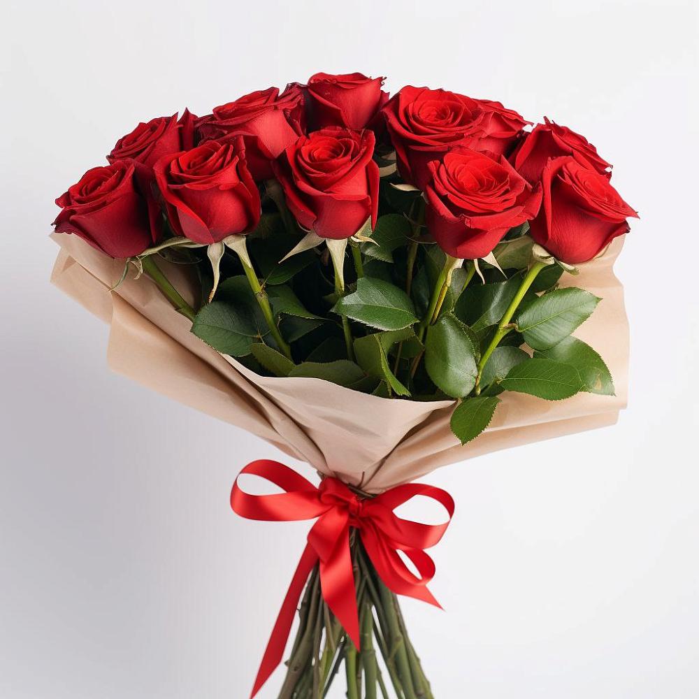 Букет 11 Красных роз Эдлесс Лав в Заозерном