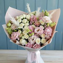 Букет цветов из:  Альстромерии и Розы в Заозерном